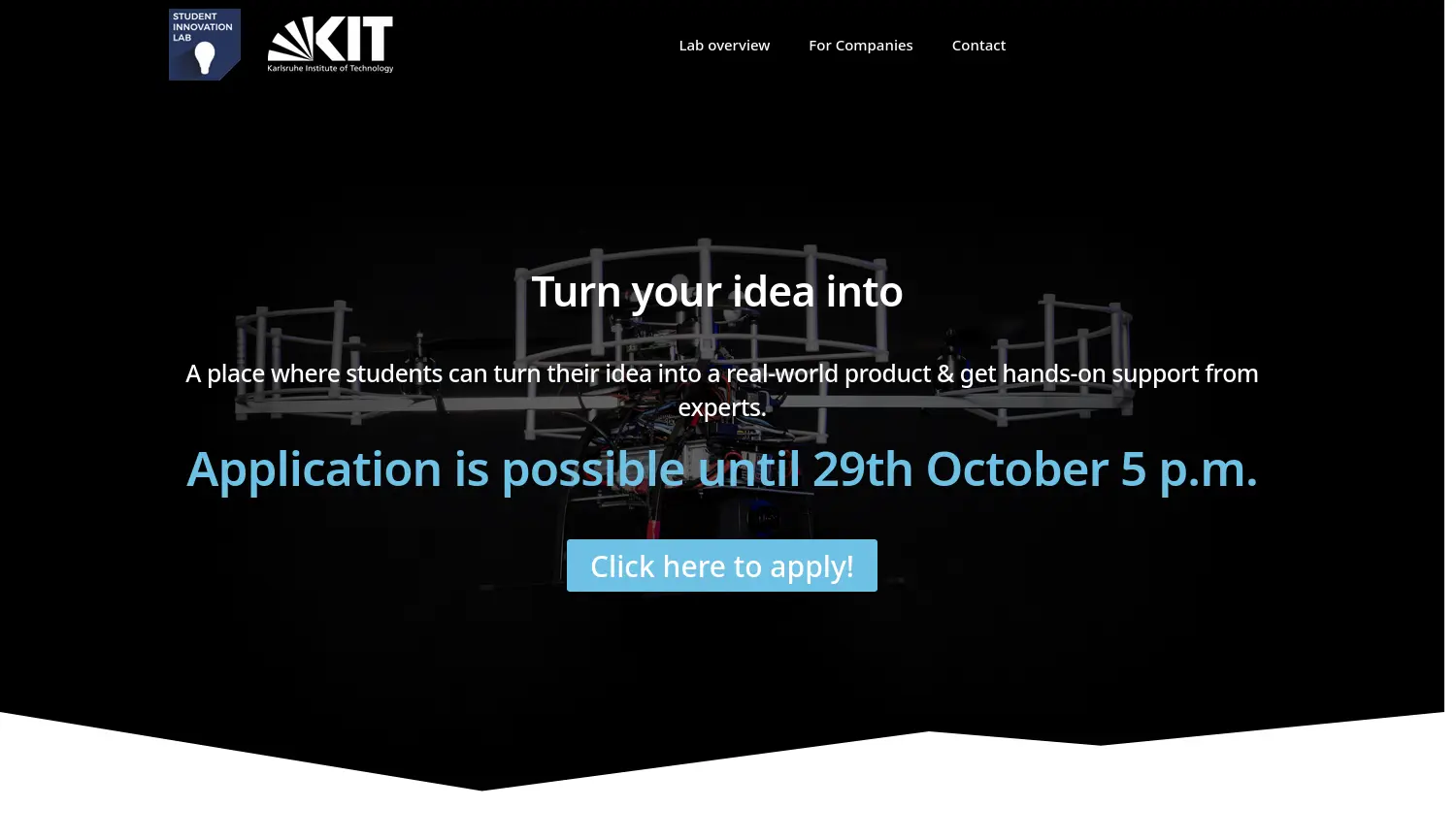 Website der Firma Student Innovation Lab (KIT)