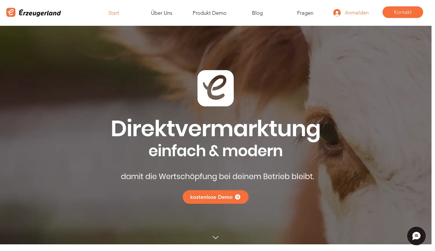 Website der Firma Erzeugerland UG (haftungsbeschränkt)