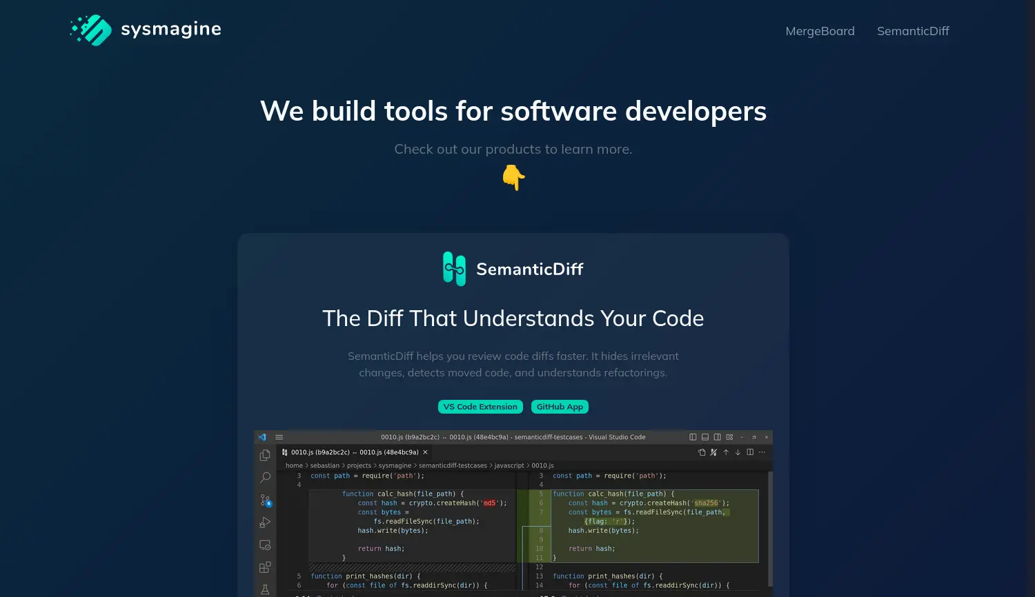 Website der Firma Sysmagine GmbH