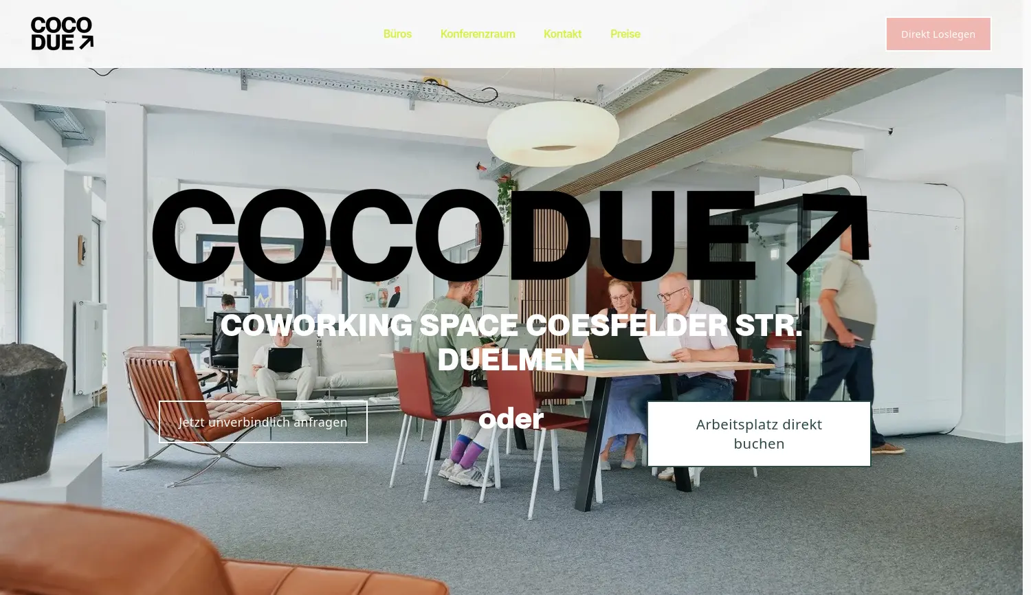 Website der Firma CoCoDue GmbH