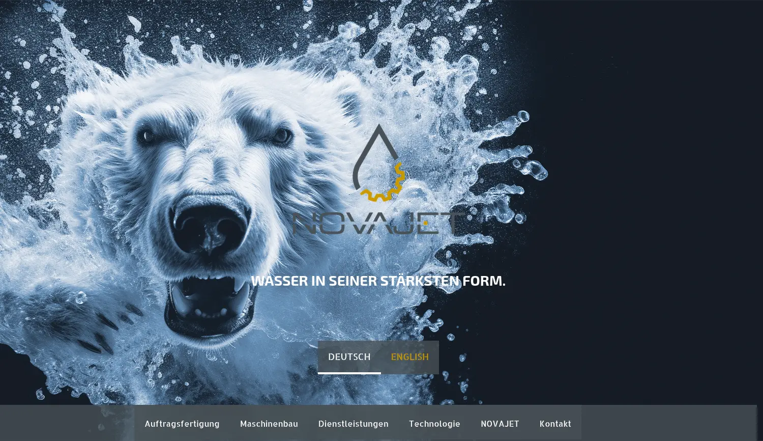 Website der Firma NOVAJET GmbH