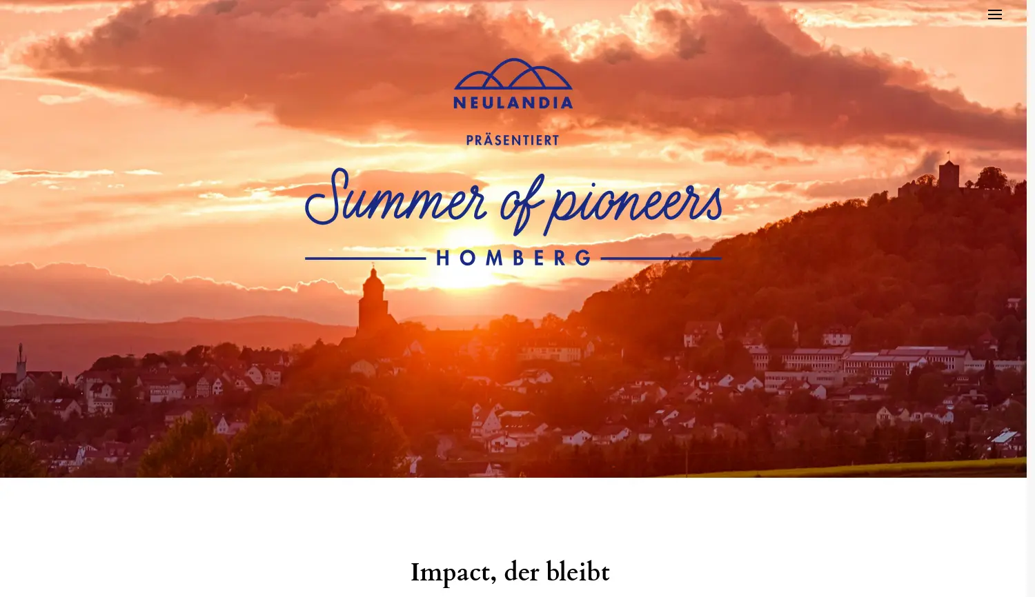 Website der Firma Neulandia UG (haftungsbeschränkt)