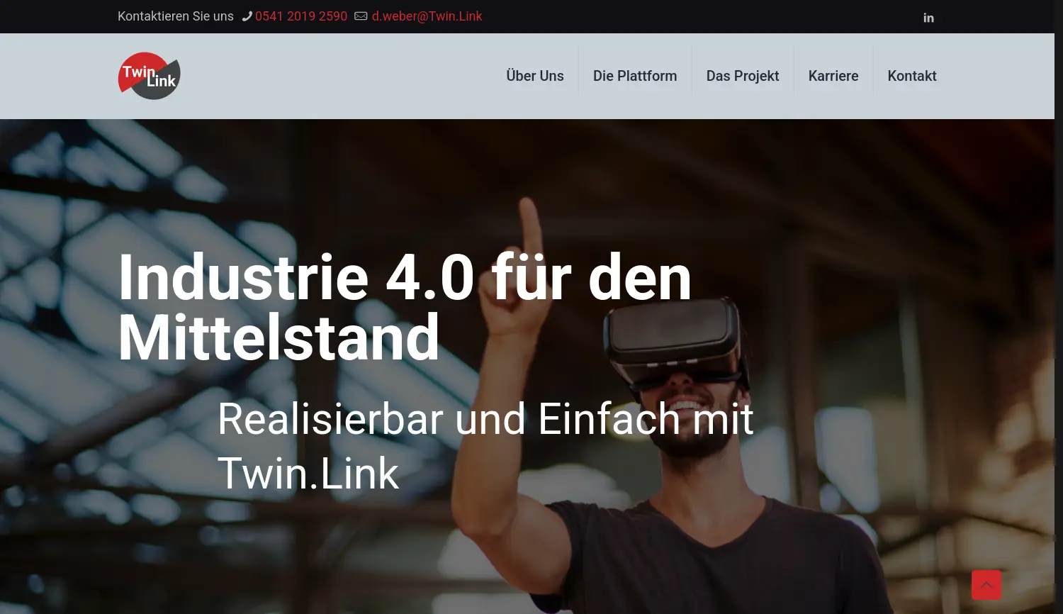 Website der Firma Twin.Link GmbH
