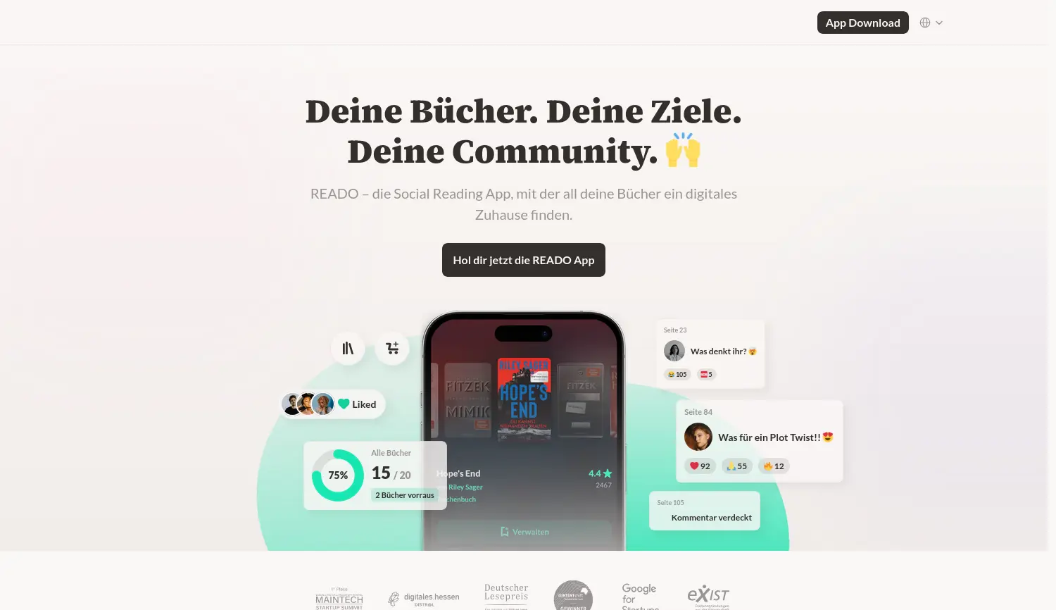 Website der Firma Read-o GmbH