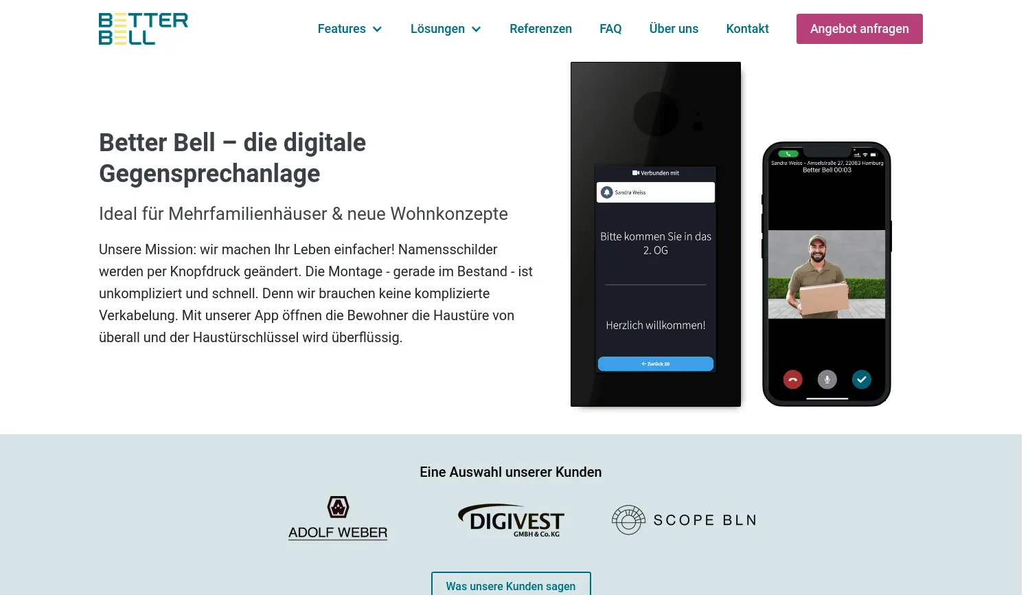 Website der Firma Better Bell