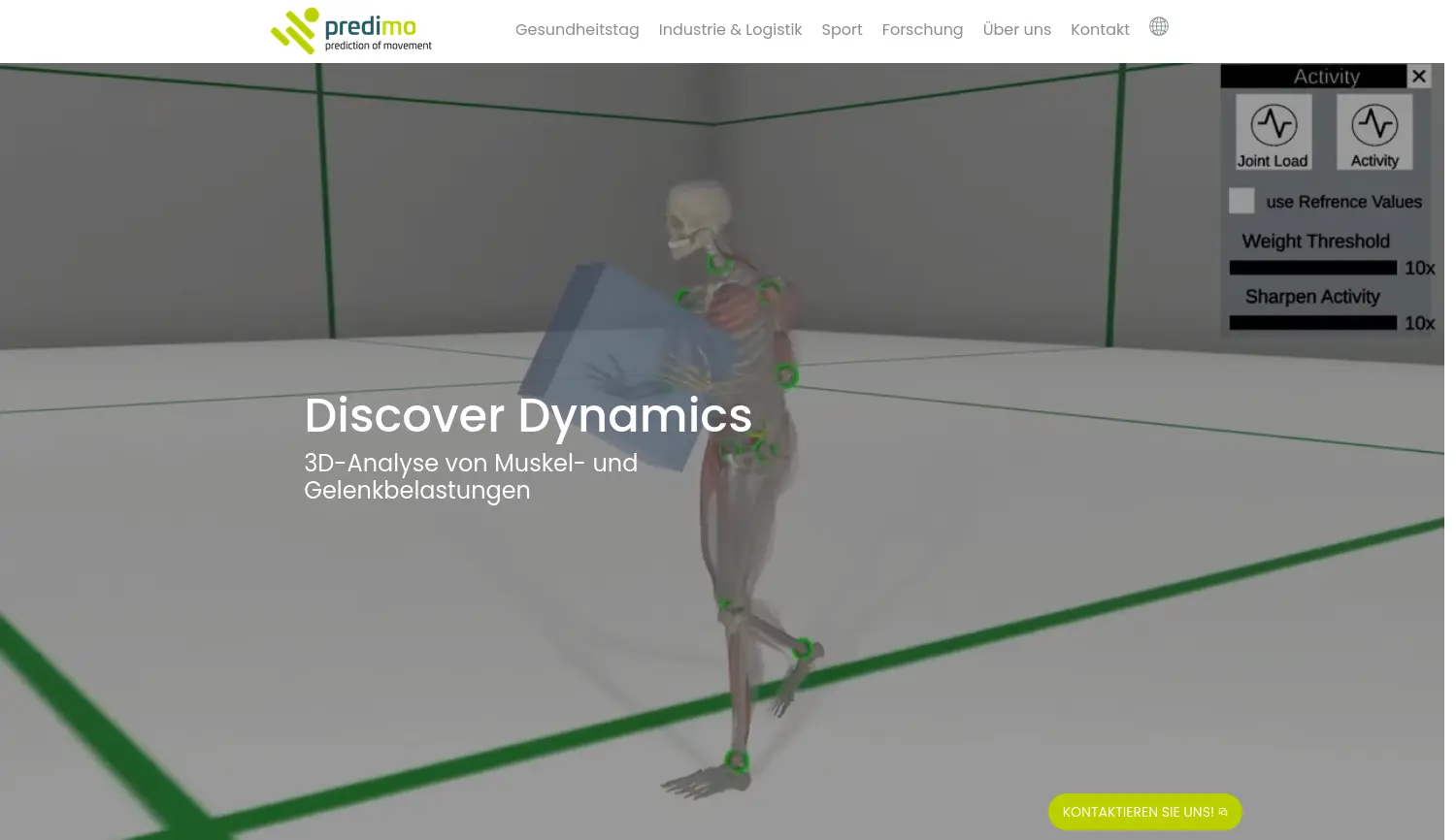 Website der Firma Predimo GmbH