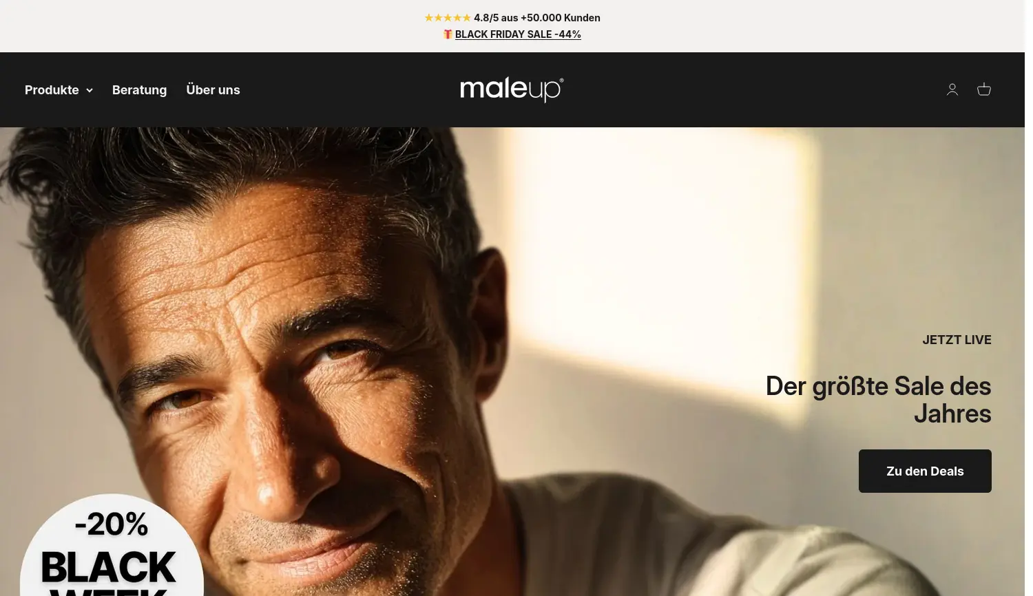 Website der Firma maleup