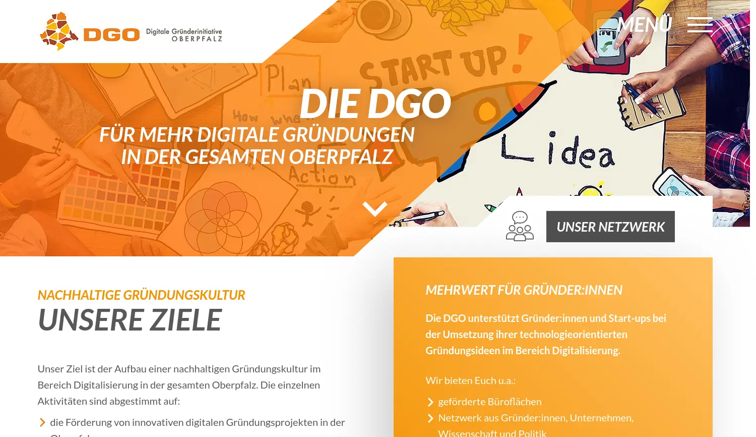 Website der Firma TechBase Regensburg GmbH