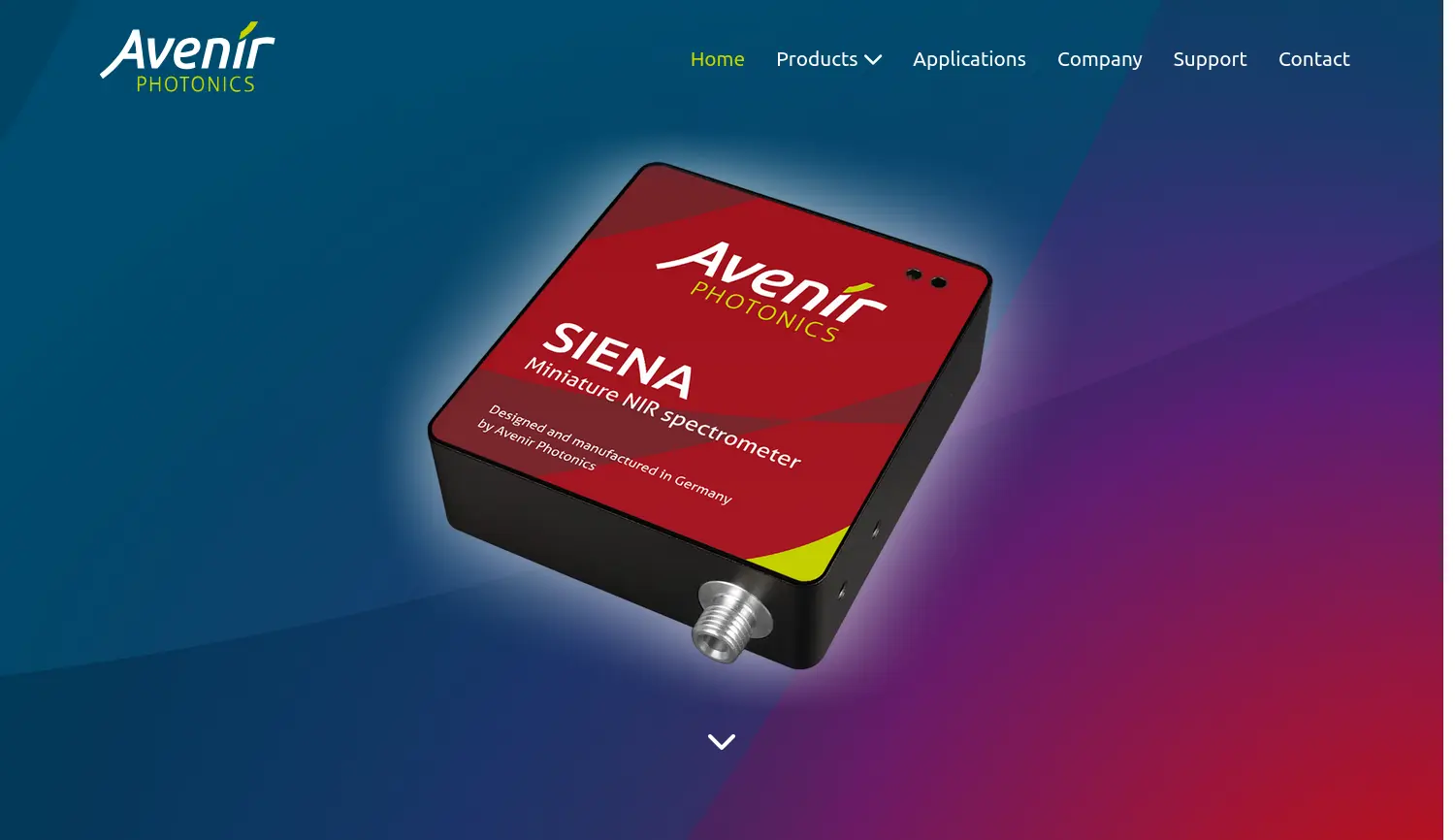 Website der Firma Avenir Photonics GmbH & Co. KG