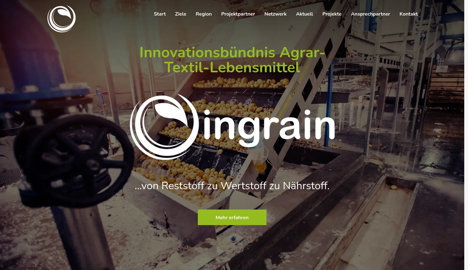 Website der Firma Wirtschaftsförderungsgesellschaft für den Kreis Heinsberg mbH (als Koordinator)