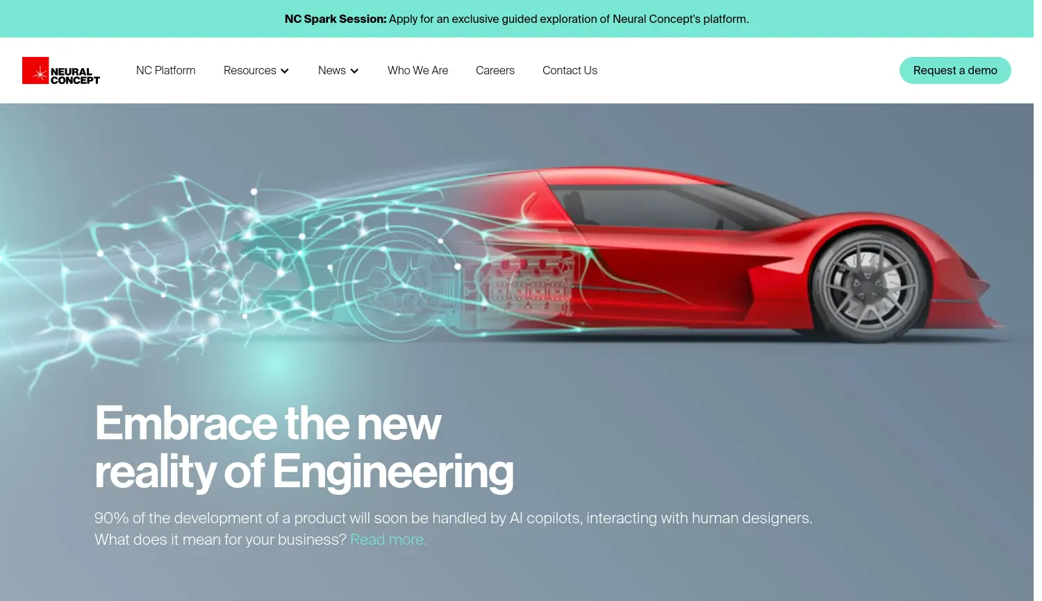 Website der Firma Neural Concept