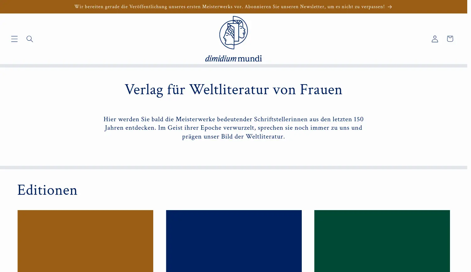 Website der Firma dimidium mundi Verlag UG (haftungbeschränkt)
