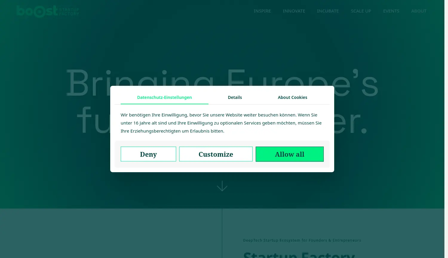 Website der Firma boOst