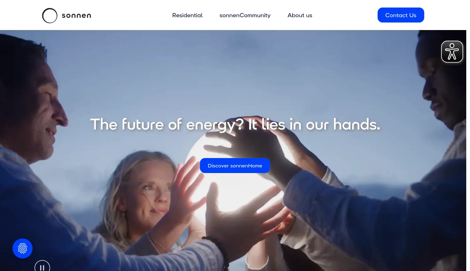 Website der Firma sonnen GmbH