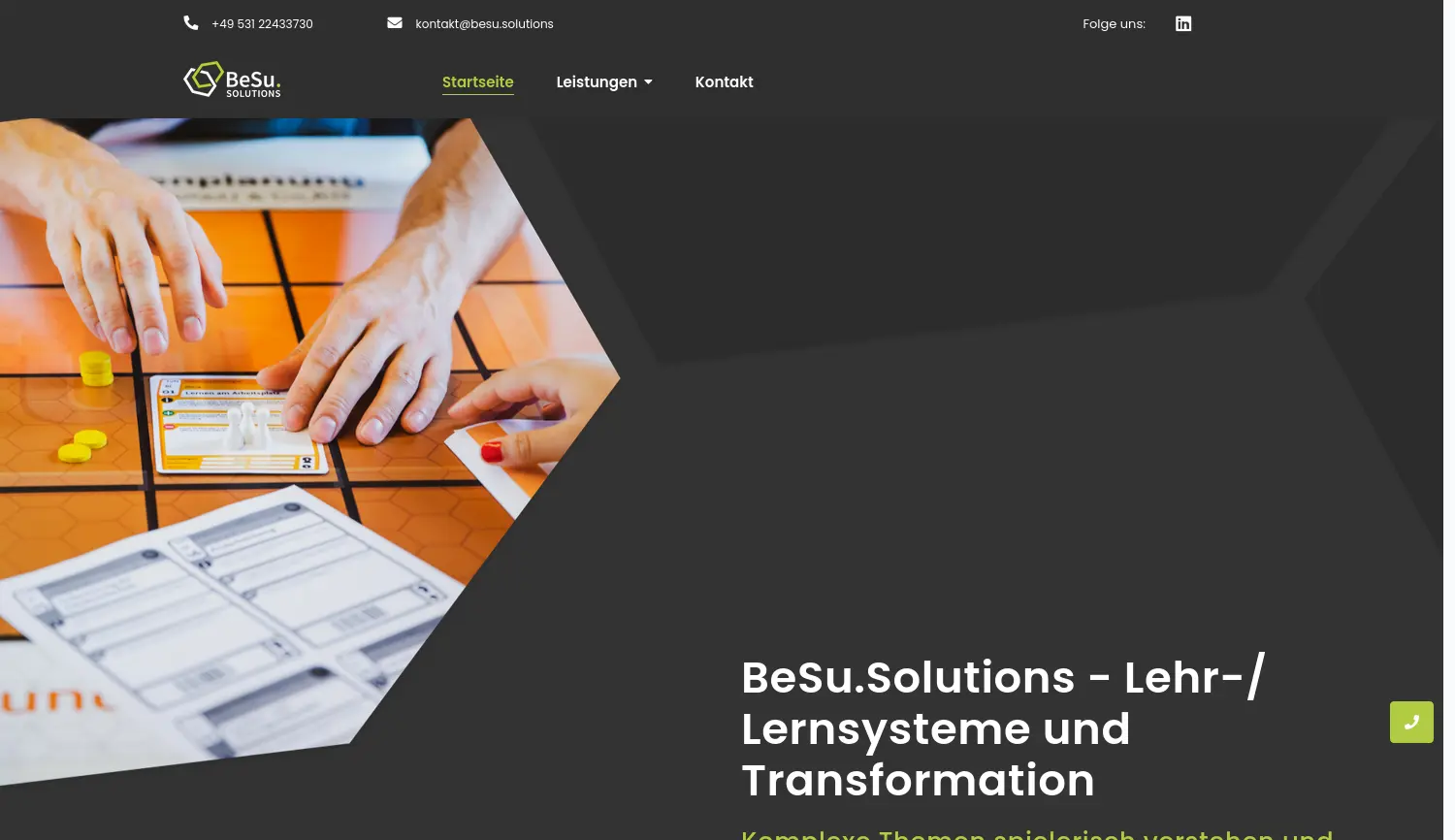 Website der Firma BeSu.Solutions GmbH