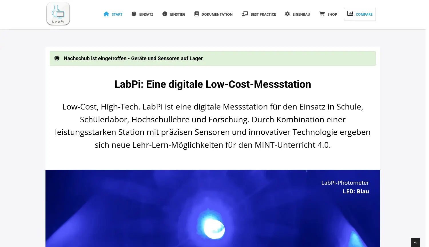 Website der Firma LabPi