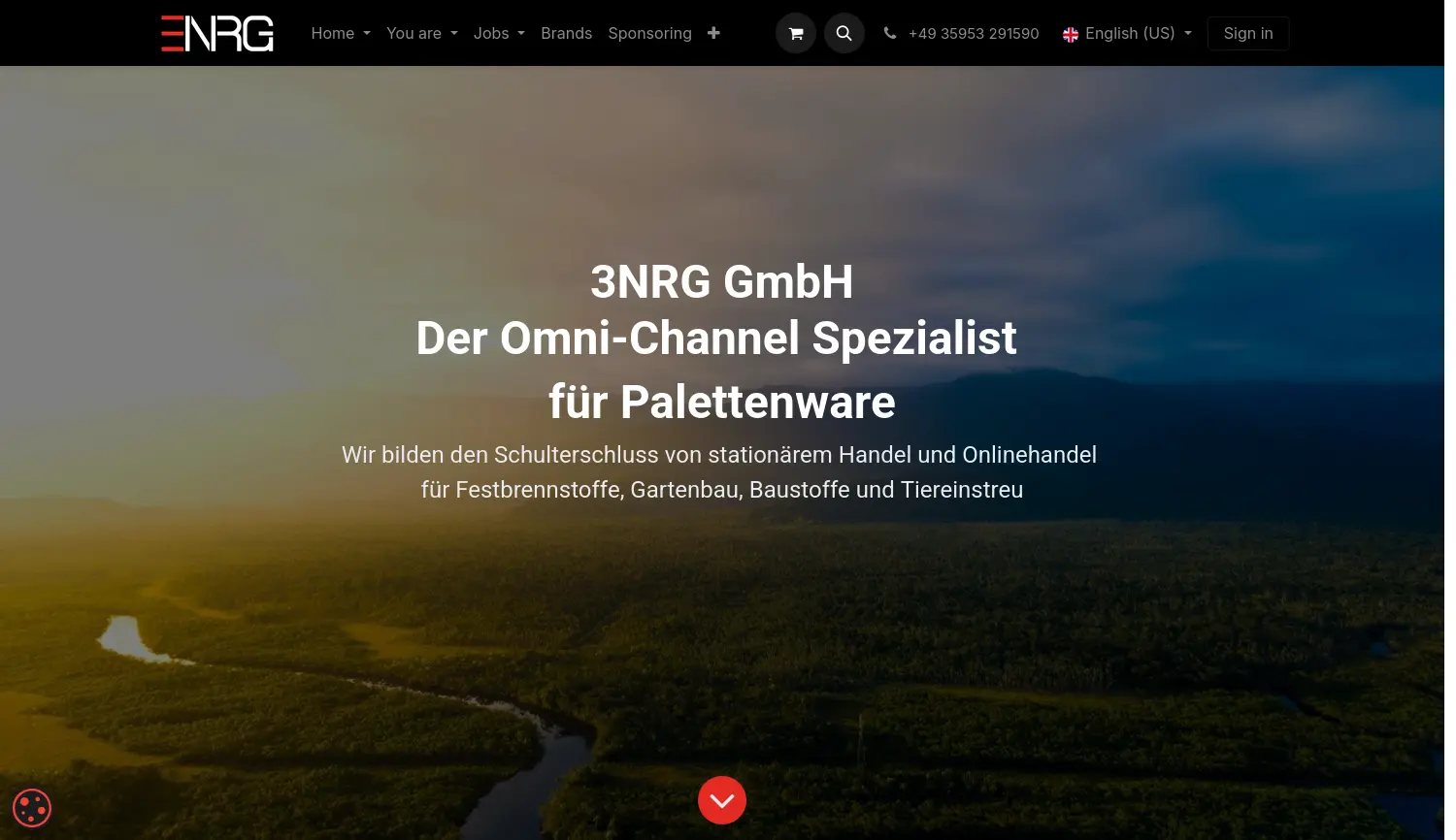 Website der Firma 3NRG GmbH