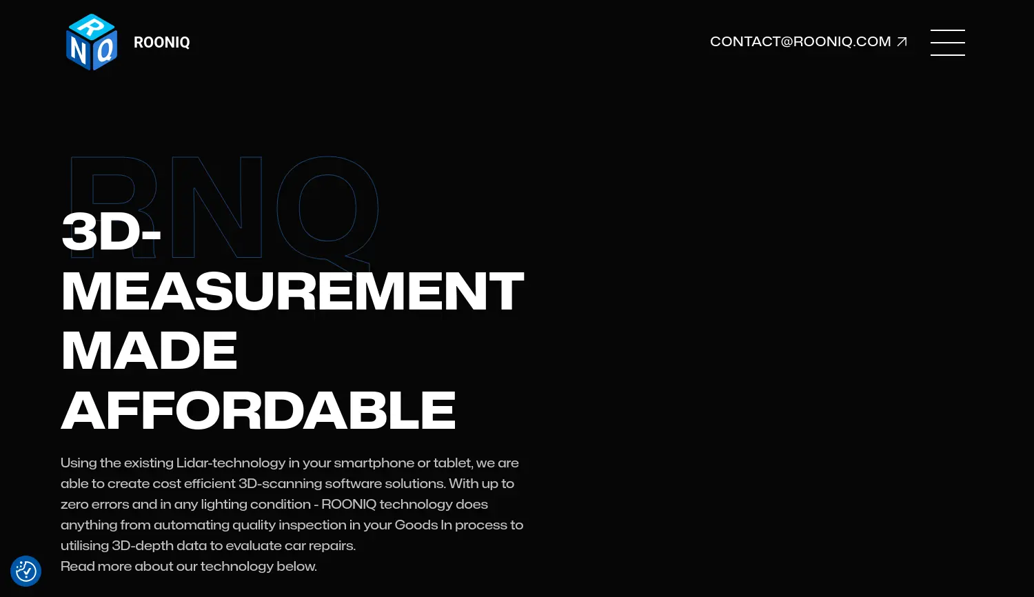 Website der Firma ROONIQ GmbH