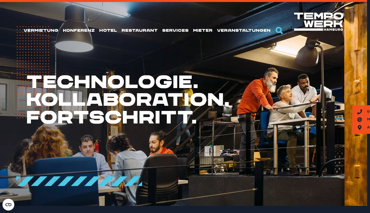 Website der Firma hit-Technopark GmbH & Co. KG