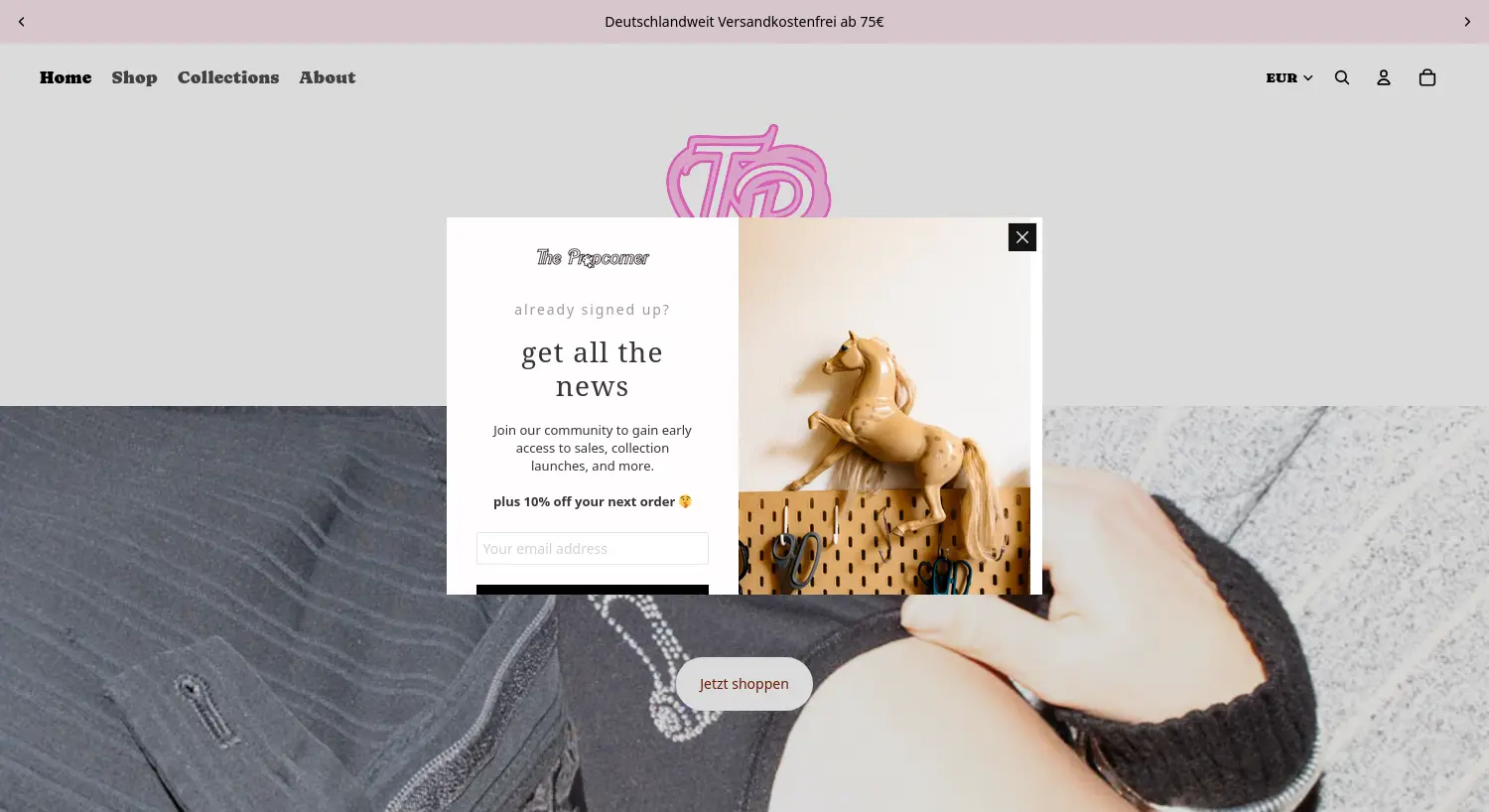 Website der Firma The Propcorner