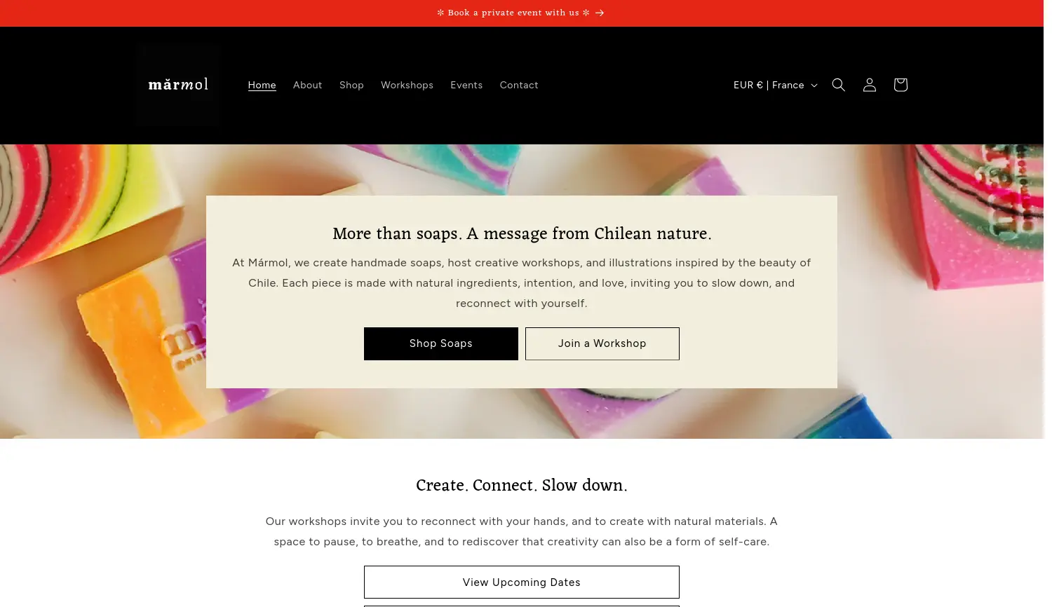 Website der Firma Marmol