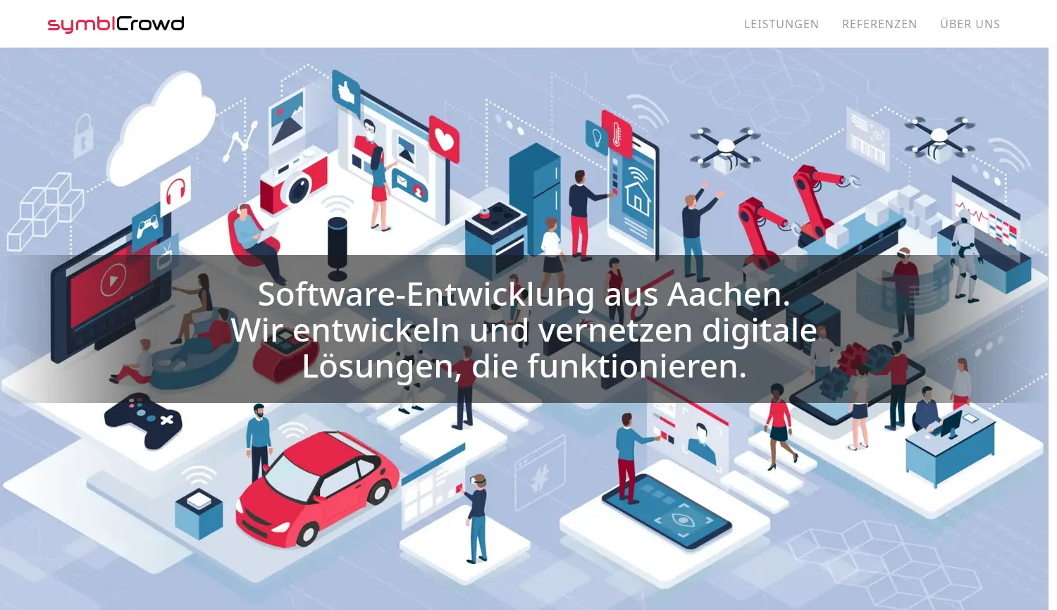 Website der Firma symblCrowd GmbH