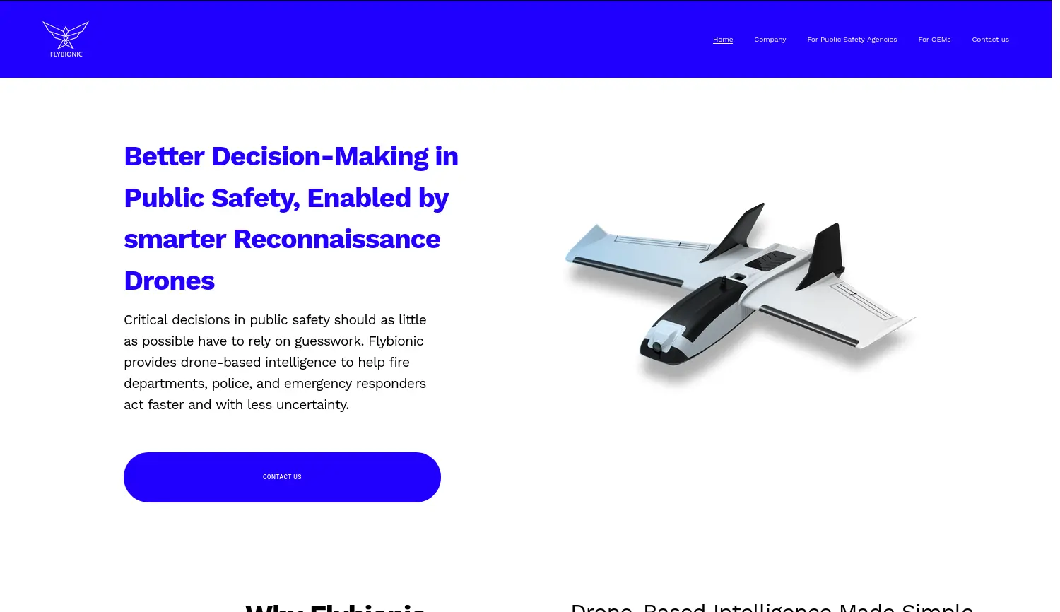 Website der Firma Flybionic GmbH