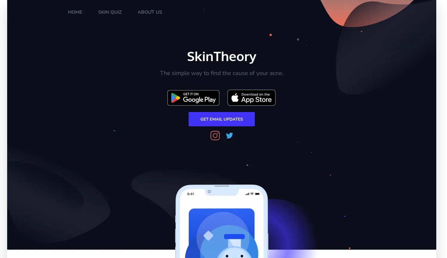 Website der Firma SkinTheory