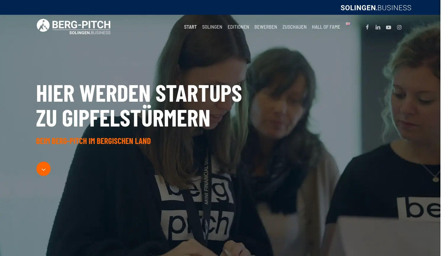 Website der Firma Gründer- und Technologiezentrum Solingen GmbH und Co. KG