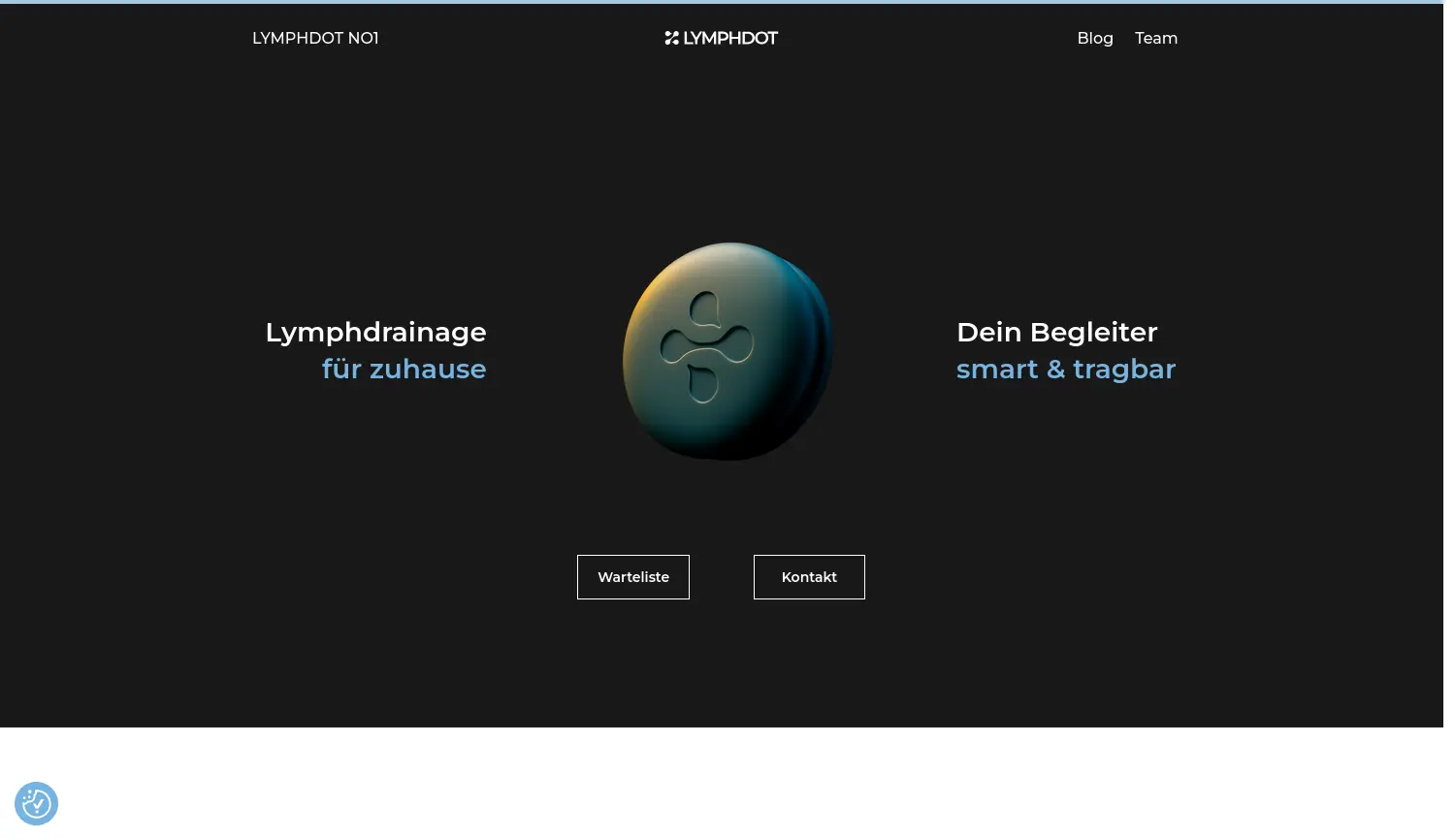 Website der Firma LymphDot