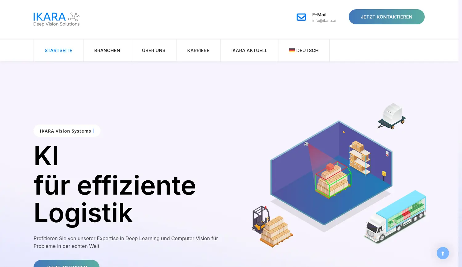 Website der Firma IKARA Vision Systems