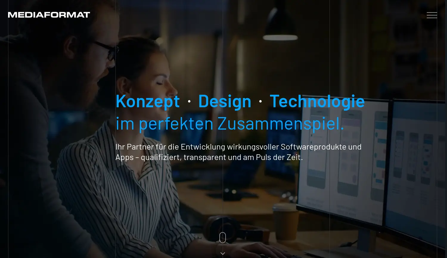 Website der Firma MEDIAFORMAT GmbH