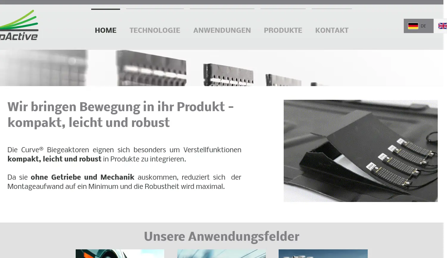 Website der Firma CompActive GmbH