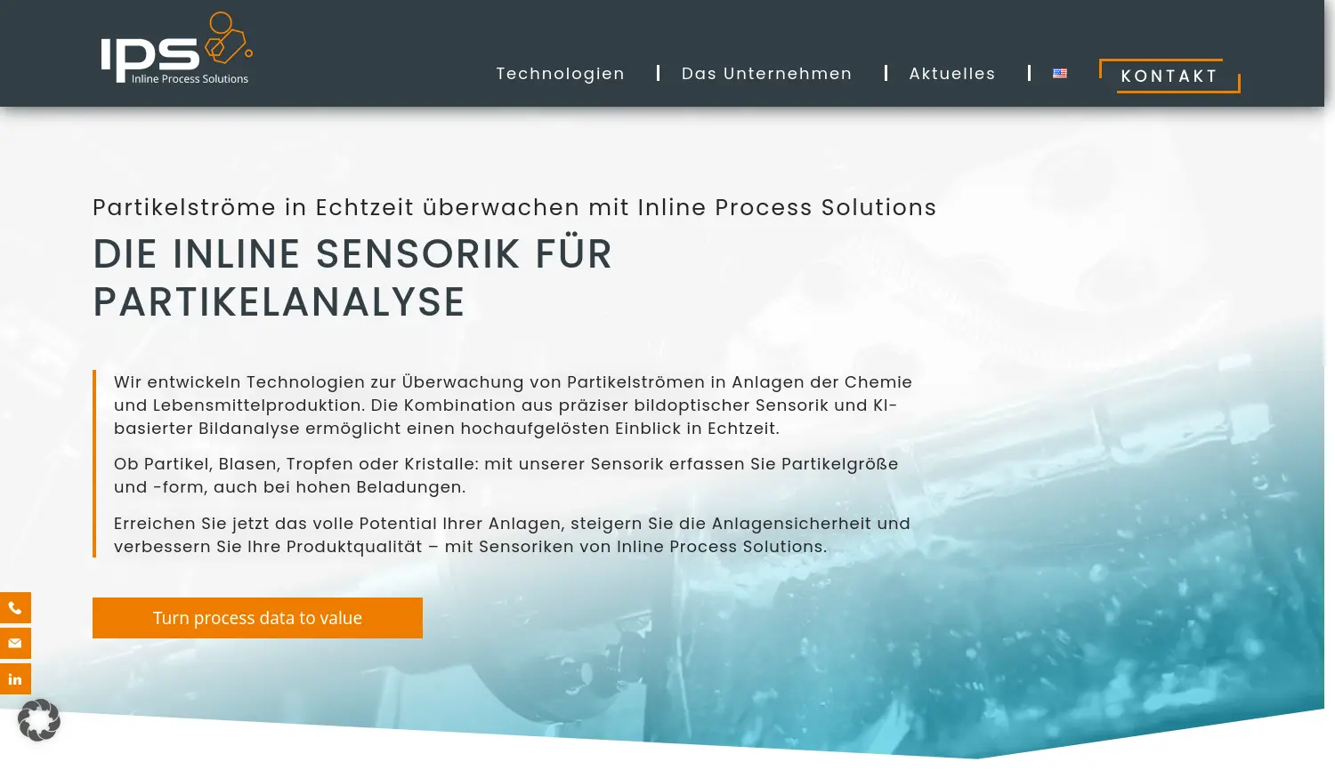 Website der Firma Inline Process Solutions GmbH