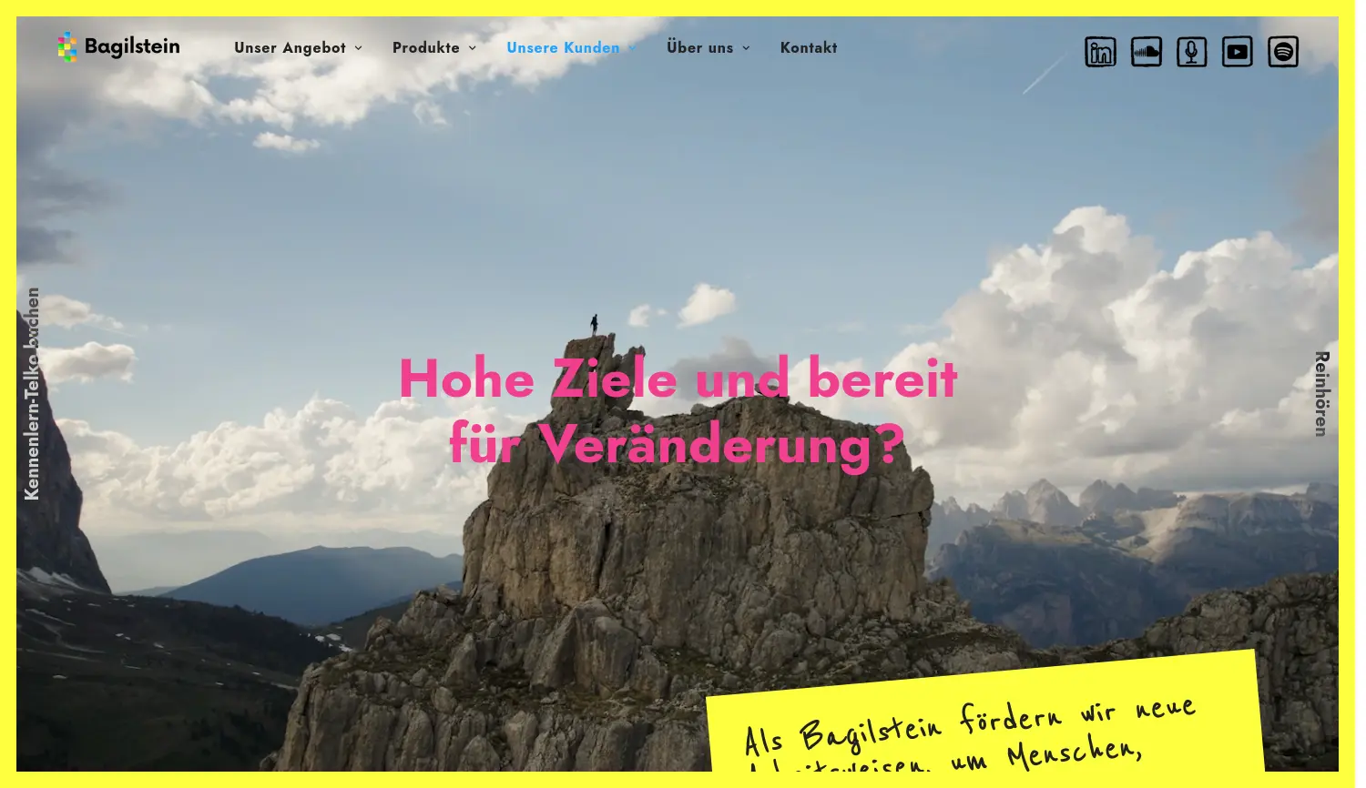 Website der Firma Bagilstein GmbH