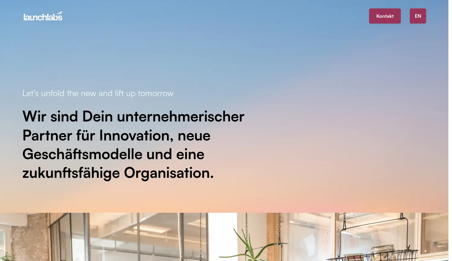 Website der Firma Launchlabs GmbH