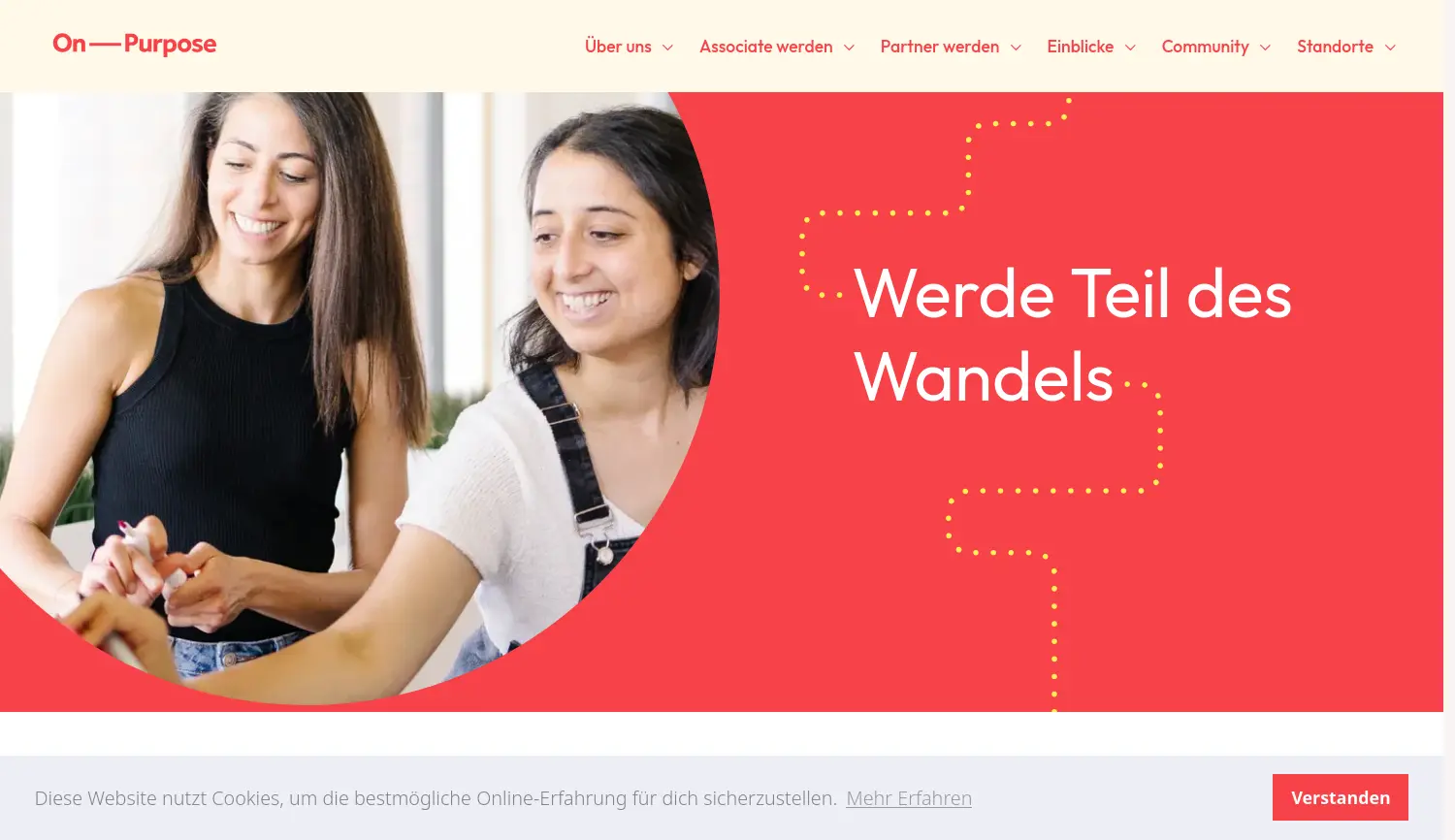 Website der Firma On Purpose