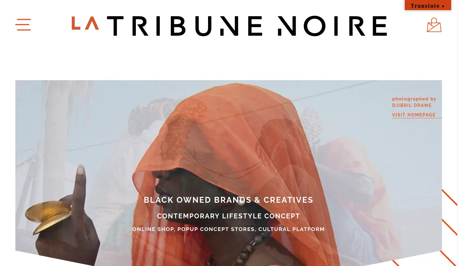 Website der Firma La Tribune Noire