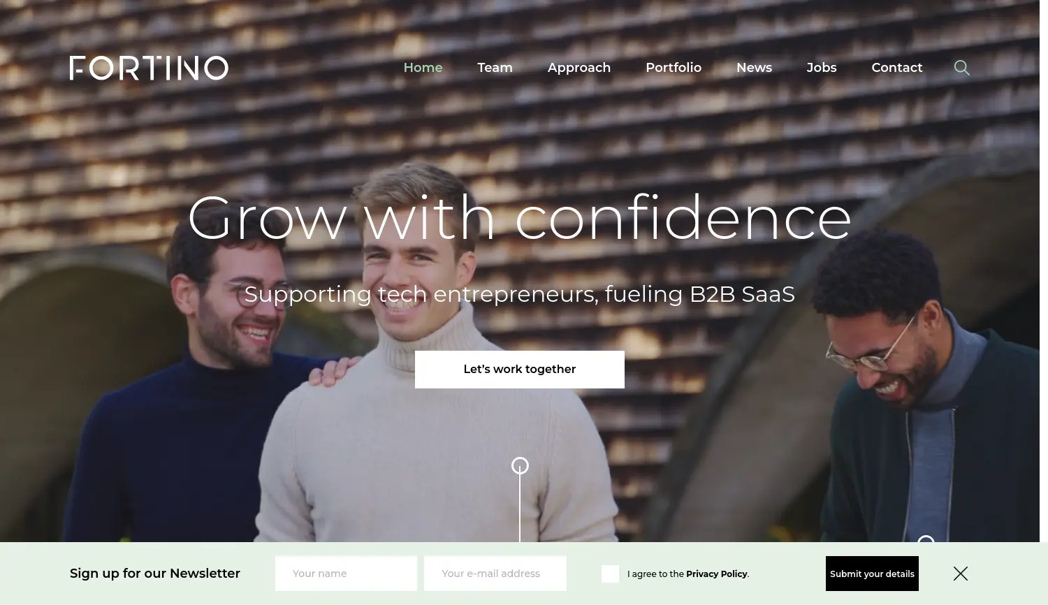 Website der Firma Fortino Capital Partners