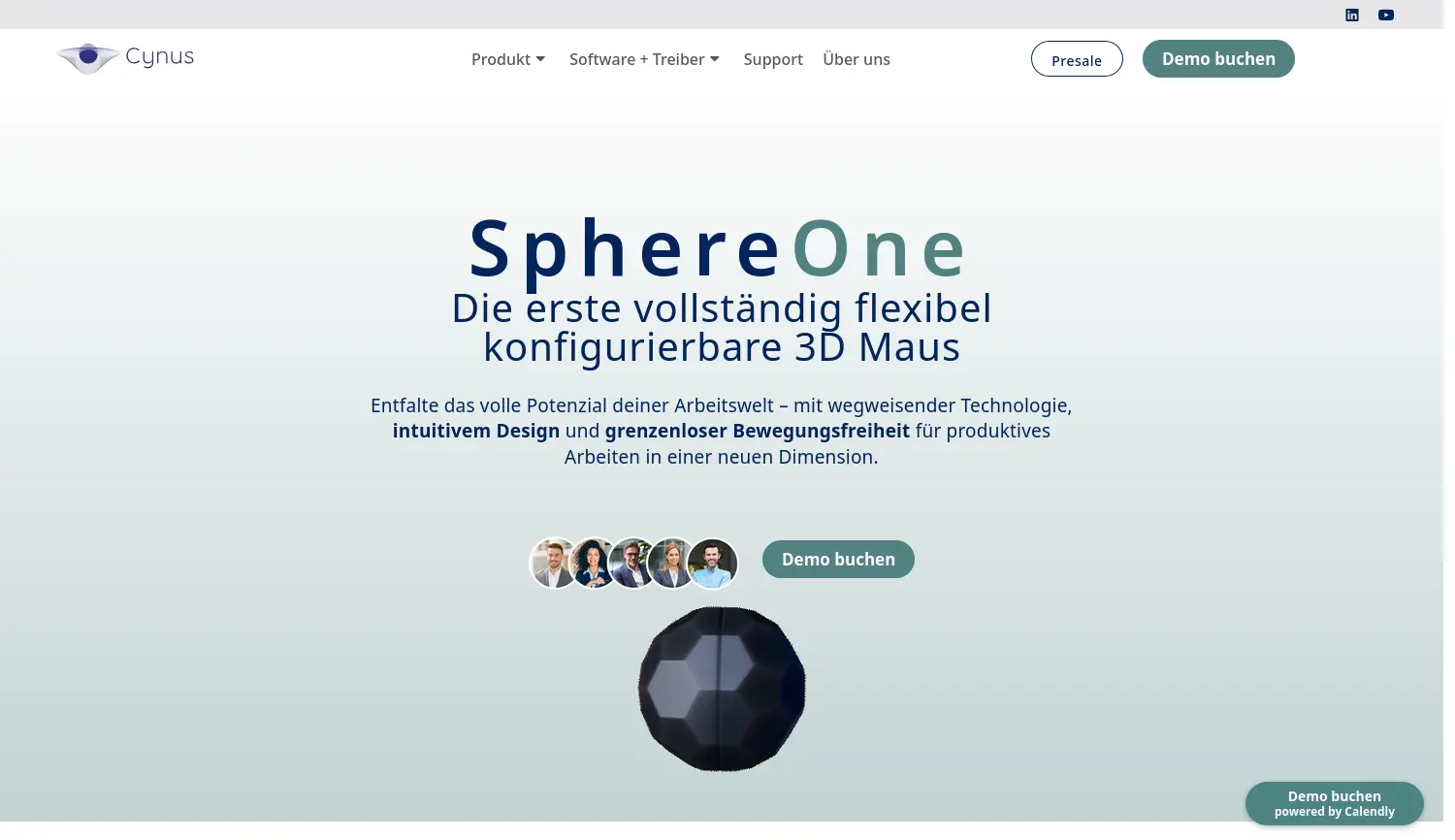Website der Firma Cynus GmbH