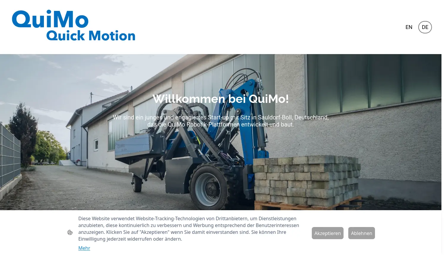 Website der Firma QuiMo GmbH