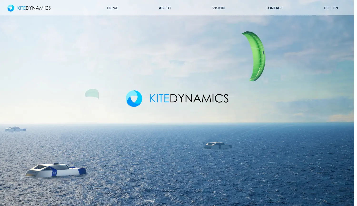 Website der Firma Kite Dynamics AG