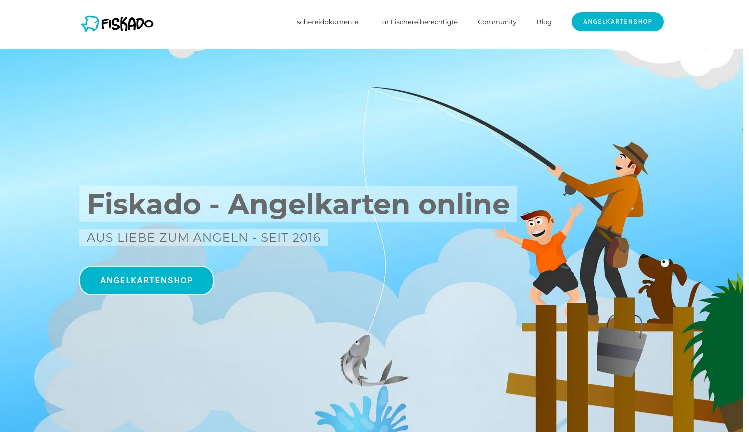 Website der Firma Fiskado GmbH