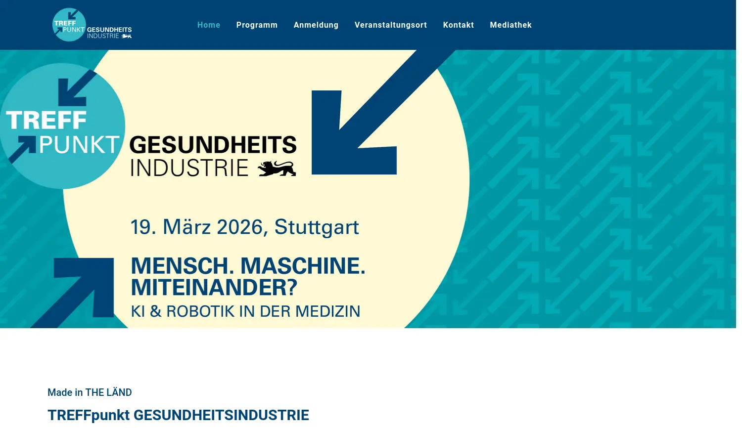 Website der Firma BIOPRO Baden-Württemberg GmbH (Veranstalter)