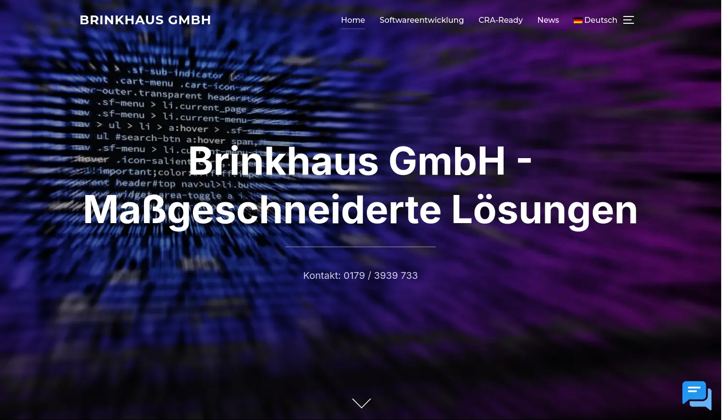 Website der Firma Brinkhaus GmbH