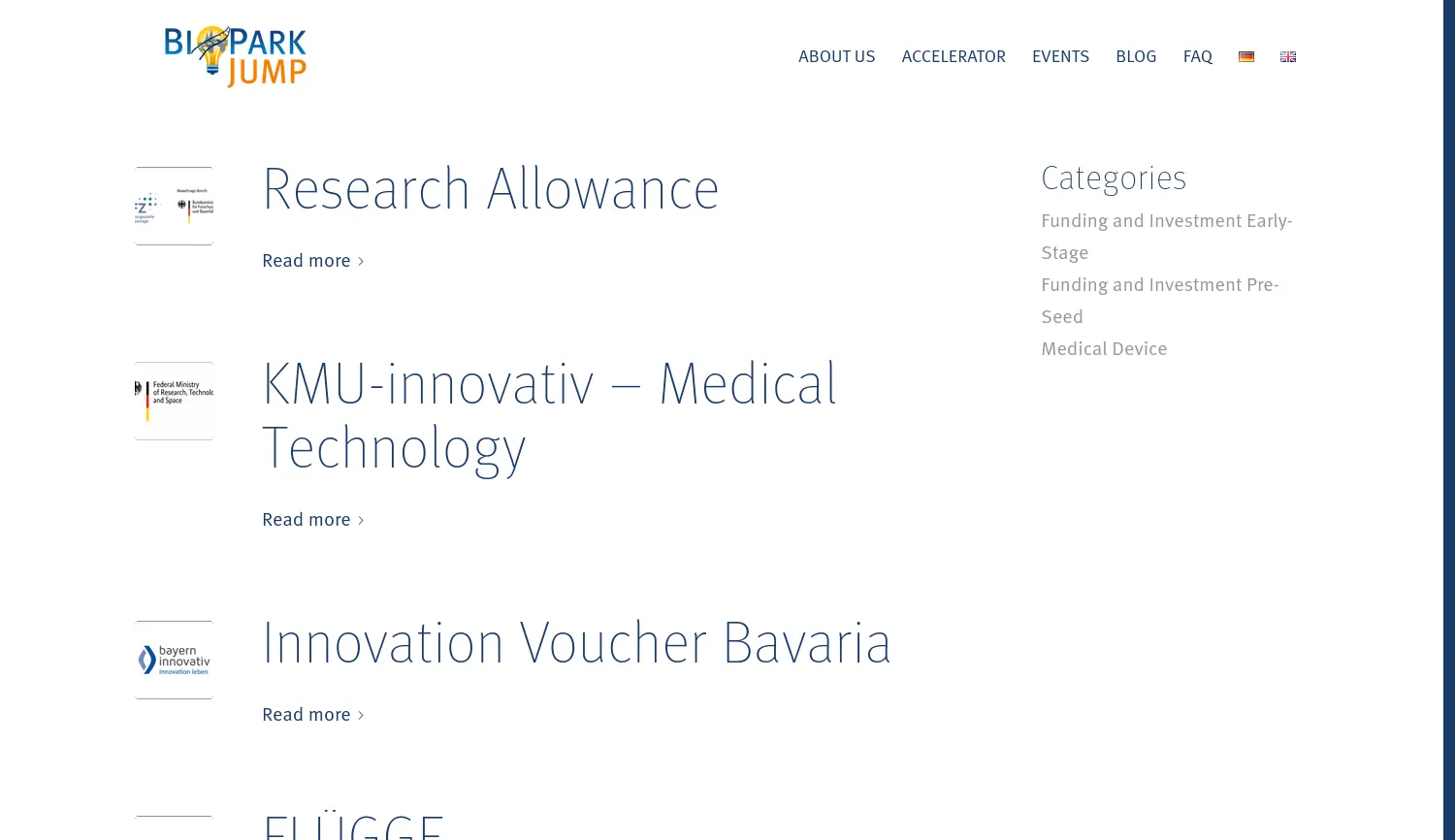 Website der Firma BioPark Regensburg GmbH