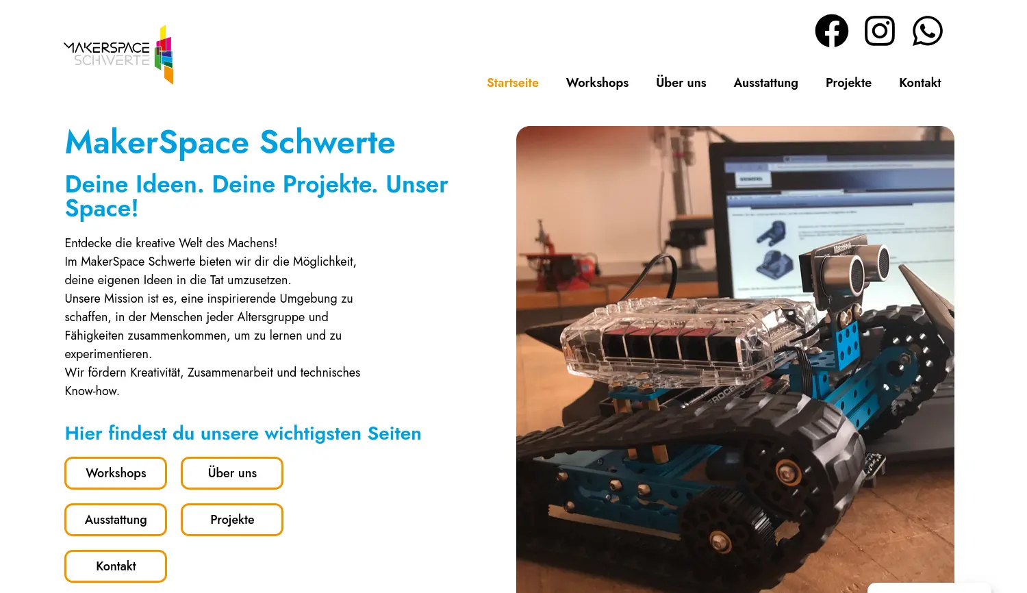 Website der Firma Maker-Space Schwerte e.V.
