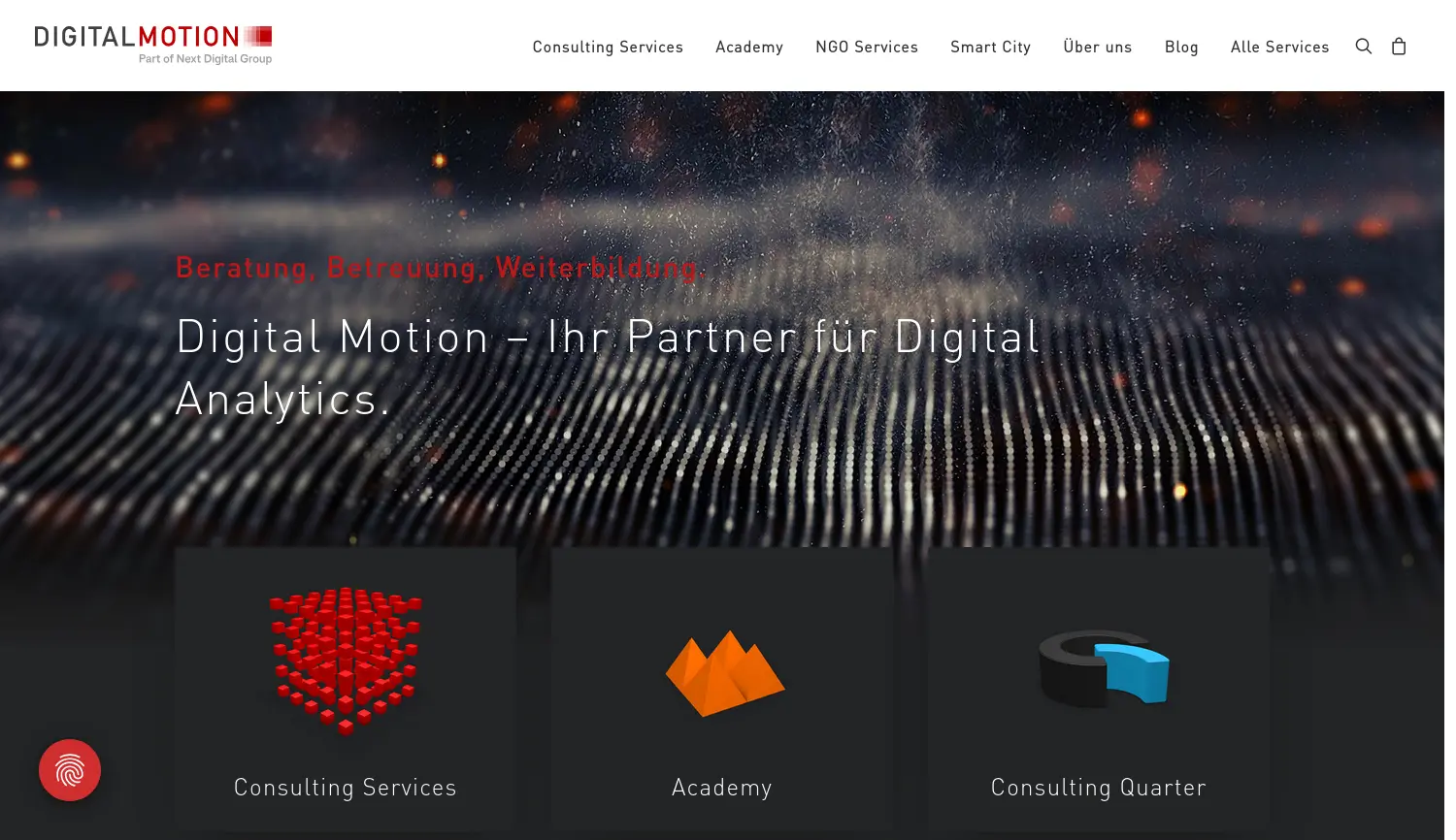 Website der Firma Digital Motion