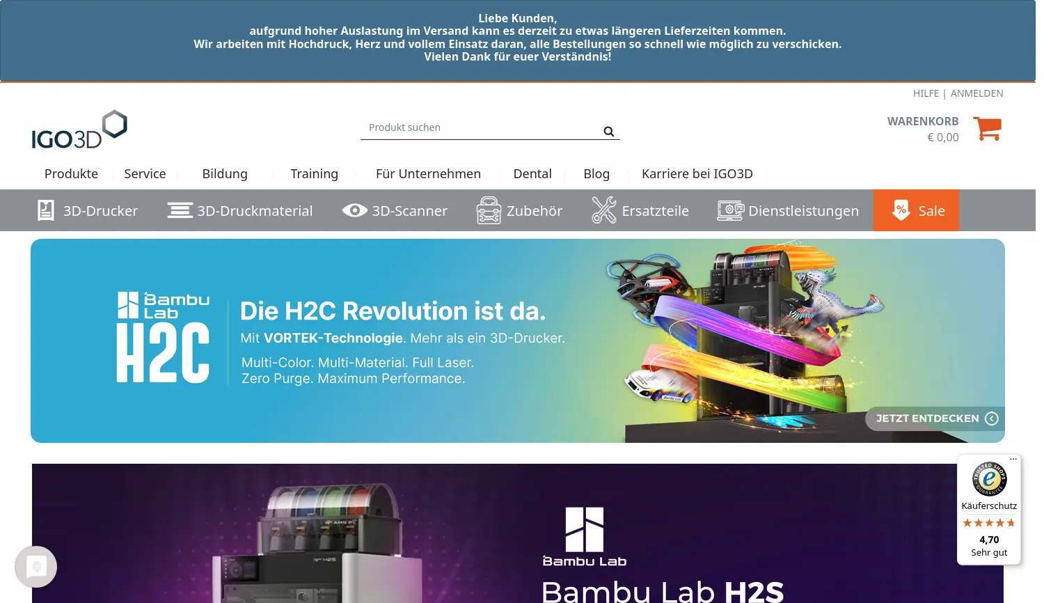 Website der Firma IGO3D