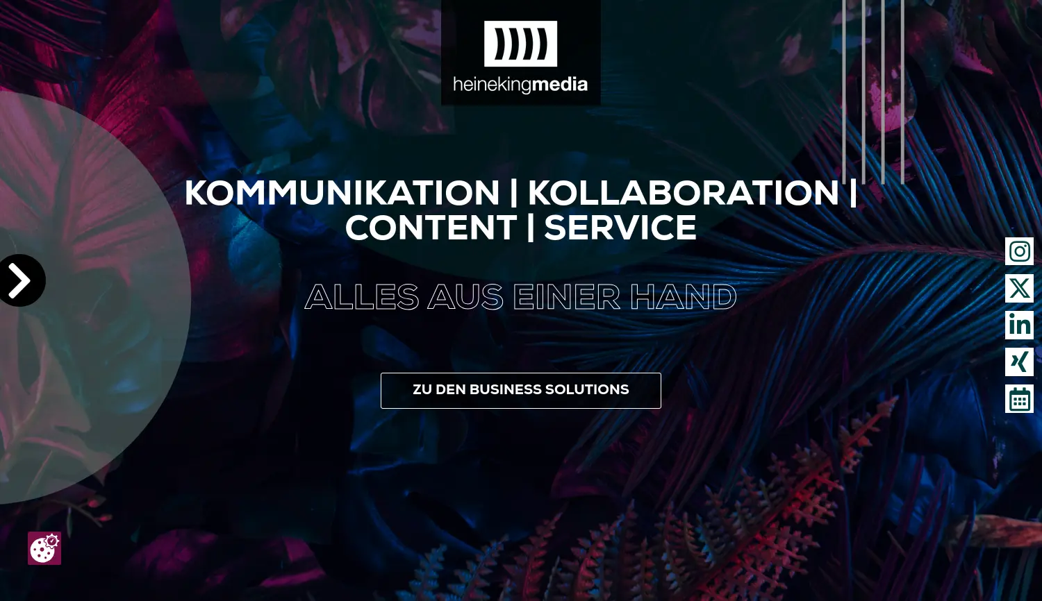 Website der Firma heinekingmedia GmbH